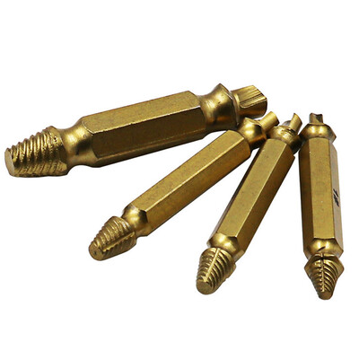 

Siaonvr 4Pcs Carpentry Screw Extractor Drill Bits Easy Out Guide Titanium Remove Broken