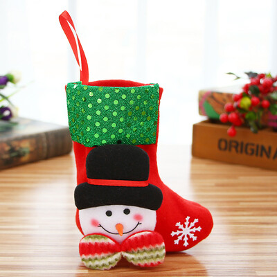

Dome recall Christmas stockings Christmas decorations Christmas tree ornaments children Christmas gifts large Christmas socks gift wishing bag candy bag sequins dolls socks snowman