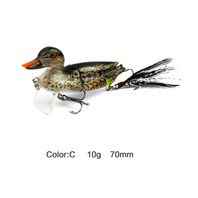 

3D Duck Topwater Fishing Lure Floating Artificial Bait Floating Bait With Hooks Hard Fishing Wobblers Tackle Fishing Accessories