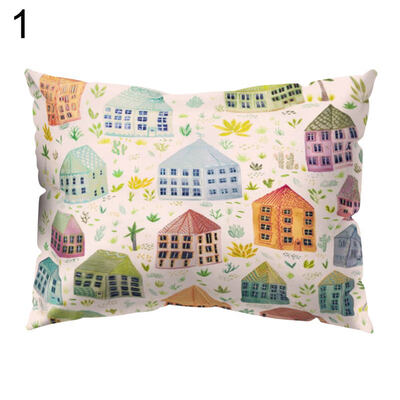 

Animal Circle Flower Teapot Pillow Case Cushion Cover Sofa Bed Car Office Decor