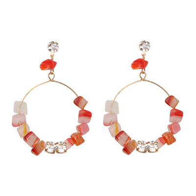 

ZA 2019 Earrings for Women Lady Big pearl stones Beads hoop Earrings Party Jewelry Wholesale Gifts