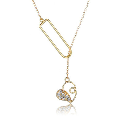 

Minimalist Geometric Pendant Necklace Sweet Gold Beads Chain Butterfly Sweet Romantic Lady Fashion Jewelry Girlfriend Gift