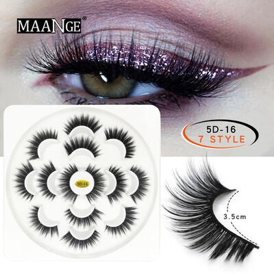 

Gobestart Party 5D False Eyelashes Lashes Voluminous Eye Lashes 7 Pair Makeup Lashes