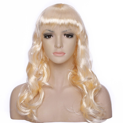 

Long Curly Synthetic Wig with Bangs Hair Wigs Straight Wig Full Head for Women