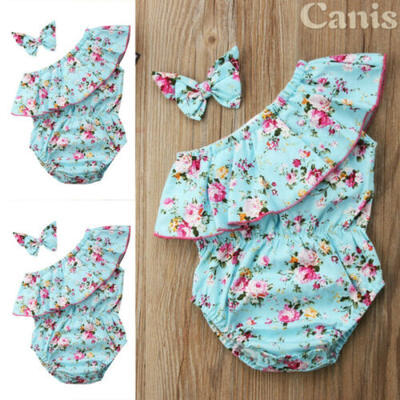 

US Lovely Girls Baby Infant Kids Floral Romper Jumpsuit Cute Clothes Outfits Set
