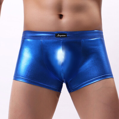 

Tailored Mens Sexy Underwear Leather Boxer Breathable Raised Underwear Mens Underwear