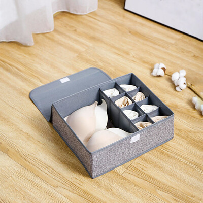 

Toponeto Clothes Storage Box Foldable Closet Organizer For Bra Underwear Drawer Divider