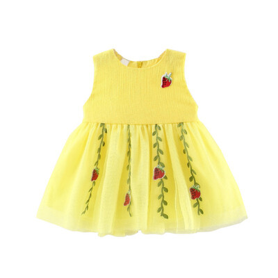 

Summer Girl Dress Baby Clothing 1st birthday Princess Dress Strawberry Cute Kids Dress For Girlsborn Baby Girl Clothes