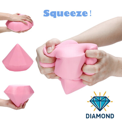 

Gotoamei Stress Reliever Pink Diamond Scented Super Slow Rising Kids Toy Cute Squeeze Toy