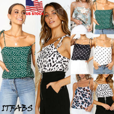 

2019 Women Fashion Summer Casual Tank Tops Vest Blouse Sleeveless Crop Shirt Lot