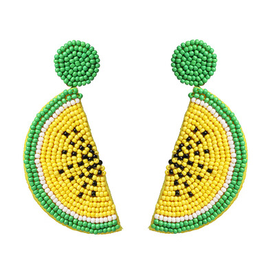 

2019 Ethnic Summer Korean Fruit Statement Dangle Earrings Girl Cute Avocado Starwberry Watermelon Drop Earrings For Women