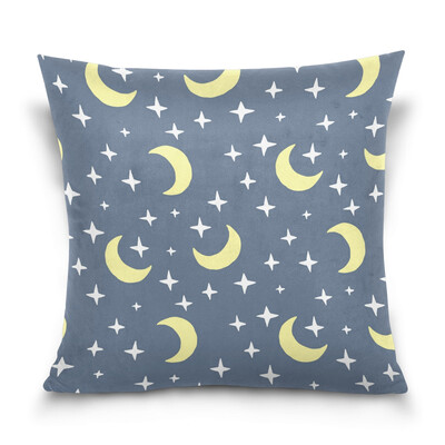 

ALAZA Throw Pillow Cover 16 X 16 inch Christmas Gift Cushion Cover with Moons Printed Pillowcase