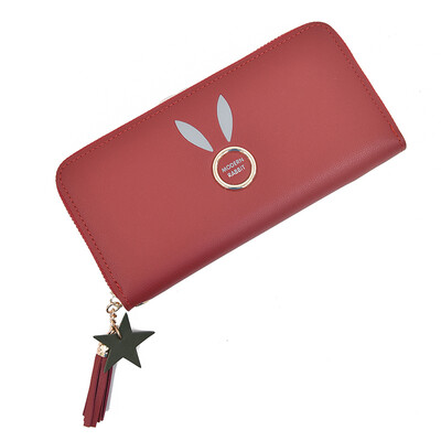 

Long handbag purse female ins tide fashion zipper coin purse wallet student Korean cute