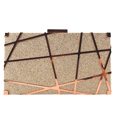 

Evening Party Clutch Bag Women Wedding Shiny Handbags Bridal Metal Hand Grab Clutch Bags Elegent Chain Shoulder Bag T3G