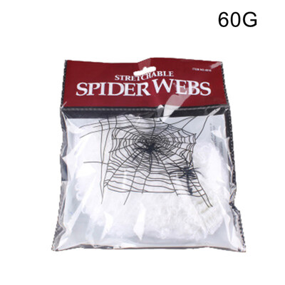 

Realistic Stretchy Cobweb Spider Web Halloween Party Props Haunted House Decor