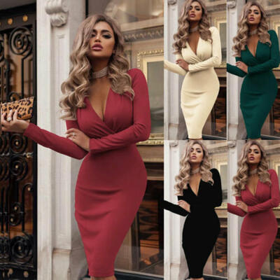 

Elegant Womens Business Office Dress Formal Bodycon Sheath Pencil Dresses