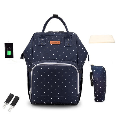 

Baby Diaper Bag Backpack Mummy Bag Nappy Bags Multi-function Large Capacity Shoulders Bag with Insulated Bottle Pockets External U