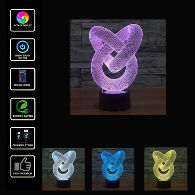 

〖Follure〗Colorful 3D Optical Illusion Home Decor LED Table Lamp Party Bedside Table Lamp