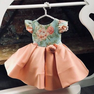 

Flower Girl Princess Dress Baby Kid Party Wedding Bridesmaid Formal Tutu Dresses