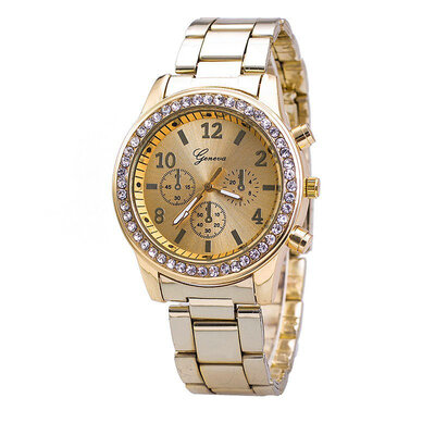 

The New Fashion Lady Business Steel Quartz Diamond Wrist Watch