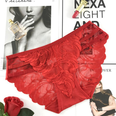 

New Sexy Lace Underwear Air-permeable Cotton Low-waist Underwear Free of Freight