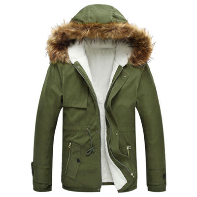 

Unisex Plus Size Hooded Coats Casual Warm Zipper Long Sleeve Winter Jacket Tops