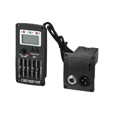 

5 Band EQ Pre-Amp Equalizer Pickup Acoustic Guitar Preamplifier Piezo Pickup with LCD Tuner&Volume Control