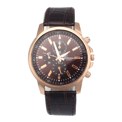 

Mens Watches Top Brand Luxury Leather Analog Dial Quartz Clock Sport Wrist Watch relogio masculino erkek kol saati &Ff