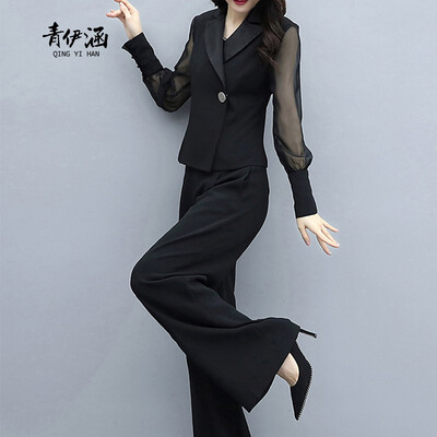 

Professional suit female spring new black was thin fashion casual wear