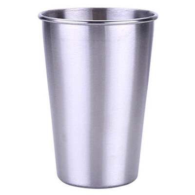 

500ml Stainless Steel Coffee Mug Beer Tea Milk Travel Hand Large Cup Straw Lid