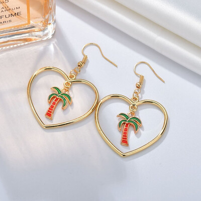 

La Melodie Champagne Gold Heart Shaped Round Earrings Bohemian Elizabeth Map Earrings Earrings 2019 DIY Bohemian Style Jewelry