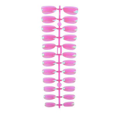 

24pcs False Nails Full Cover Fake Nails ABS Artificial Tips Nail Art Decor