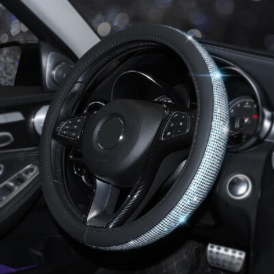 Full drill steering wheel cover car hot sale diamond steering wheel cover new set of personality unisex steering wheel tide Purple