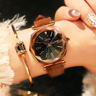 

Fashion Leather Watch For Women Starry Sky Watch Ladies Quartz Wristwatch Women Clock Gift reloj mujer 2019 zegarek damski New