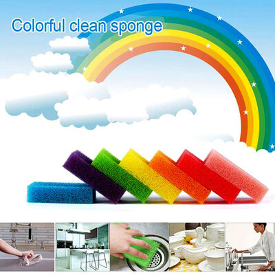 

Siaonvr ILH 07 Pcs Colorful Cleaning Sponges Scrubbers Pack Dishwashing Sponges