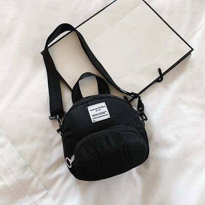 

Net red small black bag texture Messenger bag female 2019 new wave Korean casual wild student shoulder canvas bag