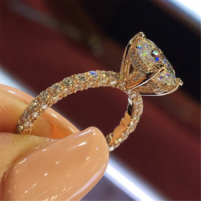 

Beautiful Princess Blinking Ring Modern Fashion Engagement Proposing Ring Women Wedding Anniversary Exquisite Sparkling Rings