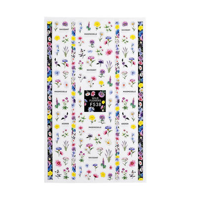 

1 Sheet Nail Art Stickers 3D Flower Decals Slider Wraps Kids Manicure Decor