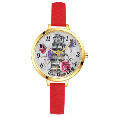 

Silicone Watch Pisa Leaning Watch Dial Quartz Watch GAIETY Brand Fashion Watch