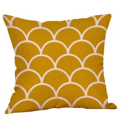 

〖Follure〗Mustard Pillow Case Yellow Geometric Fall Autumn Cushion Cover Decorative