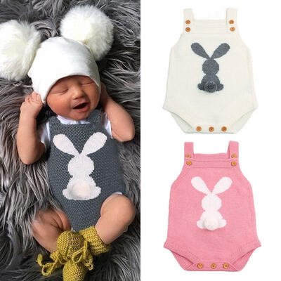 

Easter Newborn Baby Boys Girls Bunny Knitting Wool Romper Bodysuit Jumpsuit Outfits