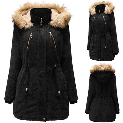 

Toponeto Fashion Womens Winter Jacket Hooded Warm Coat Long Sleeves Overcoat
