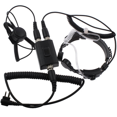 

Flexible Throat Mic Microphone Covert Acoustic Tube Earpiece Headset Replacement for CP040 CP200 XTNi DTR VL50