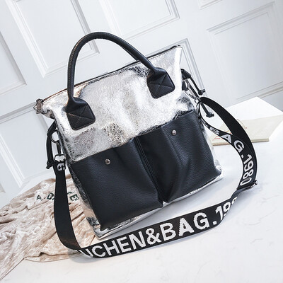 

The new wave of autumn&winter 2019 Korean messenger bag wide shoulder strap womens handbag Joker shoulder bag bag
