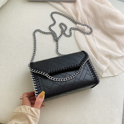 

Qiao Bani 2019 new Korean chic fashion embroidery thread weaving small square bag wild single shoulder diagonal trend handbags