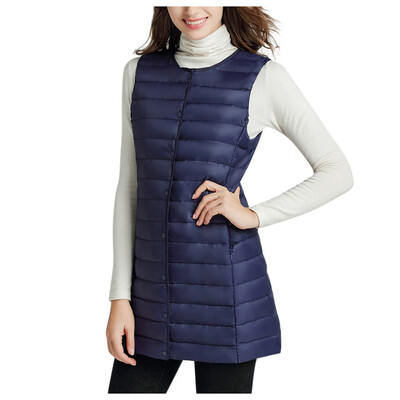 

Toponeto Fasion Womens Standing Collar Long Paragraph Leisure Lightweight Down