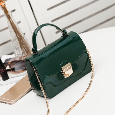 

Jelly bag 2019 explosion trend trend wild lock solid color handbag wholesale fashion art candy color handbag