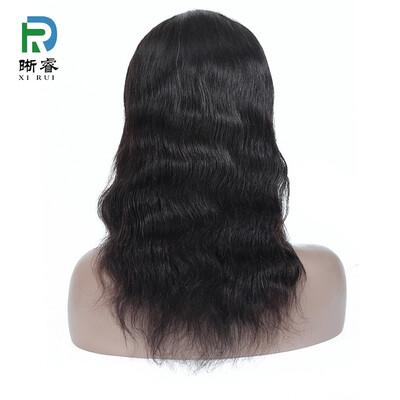 

Peruvian body wave 134 frontal lace wig natural black color