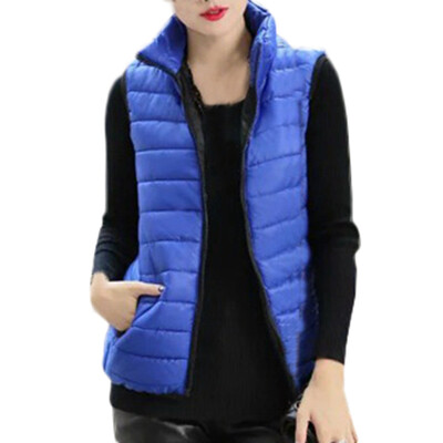 

Toponeto Womens Warm Coat Stand Collar Jacket Slim Winter Parka Outwear Coats Vest