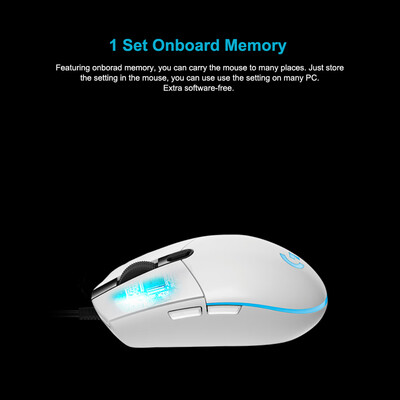 

Logitech G102 Wired Gaming Mouse RGB Mice Optical 8000DPI 168M Color LED Customizing 6 Programmable Buttons White